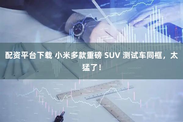 配资平台下载 小米多款重磅 SUV 测试车同框，太猛了！